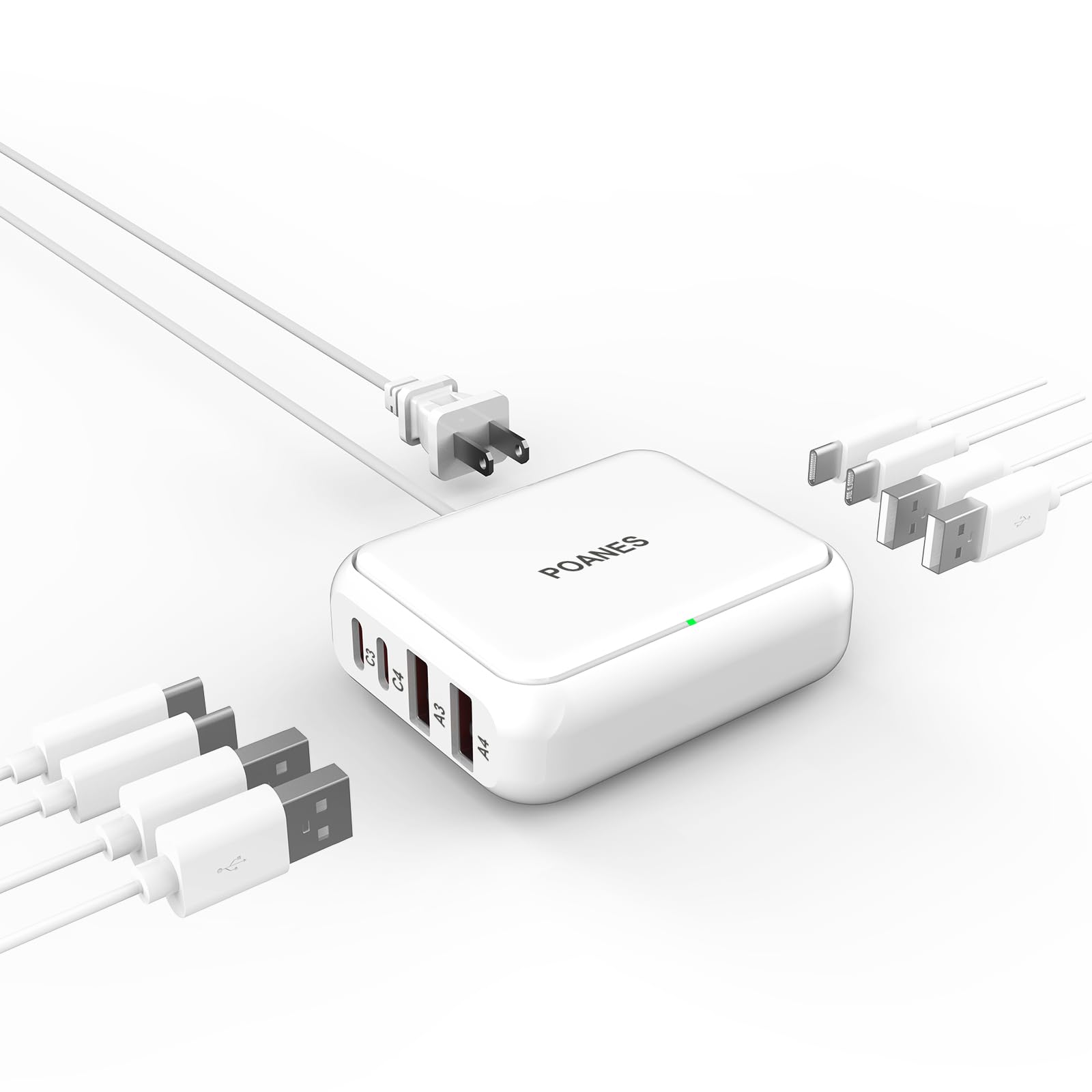 Amazon.com: POANES 8-Port USB Charger, Multi-Port Travel USB